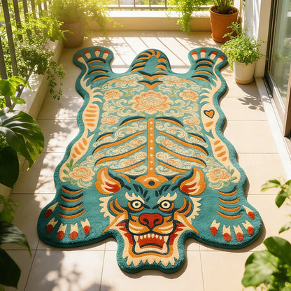Künstlerischer Tiger-förmiger Teppich