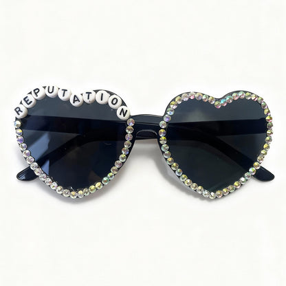 Herzförmige, mit Strass veredelte Sonnenbrille Brehn 1787141205
