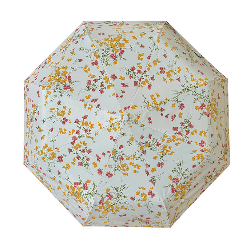 Damen Faltbarer Sonnenschutzschirm mit Blumendesign Brehn