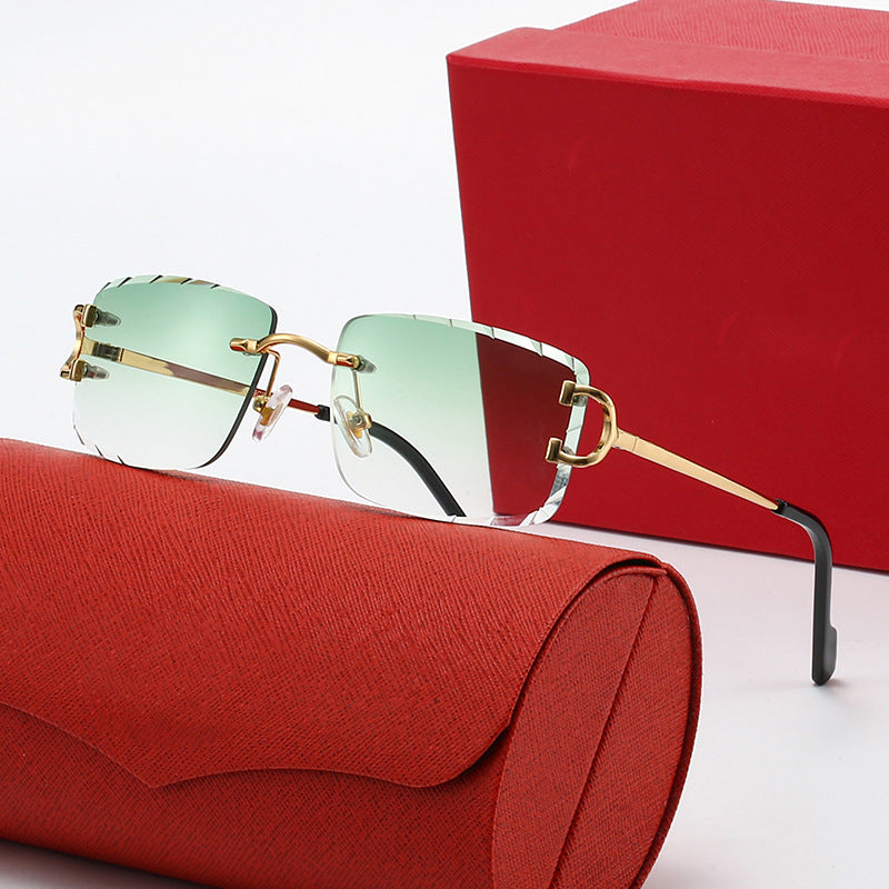 Damen elegante Halbrahmen Korrektionsbrille Brehn