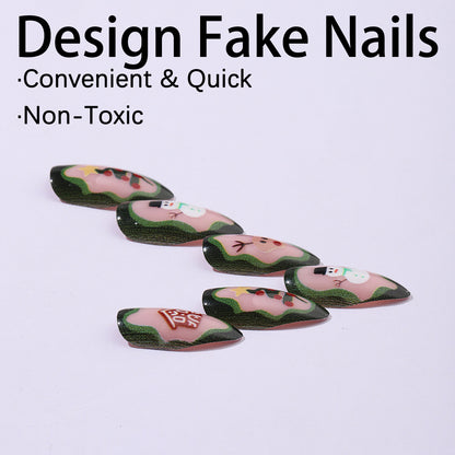 Kreatives Kunstnagelset mit festlichen Weihnachtsmotiven und Glanz Brehn