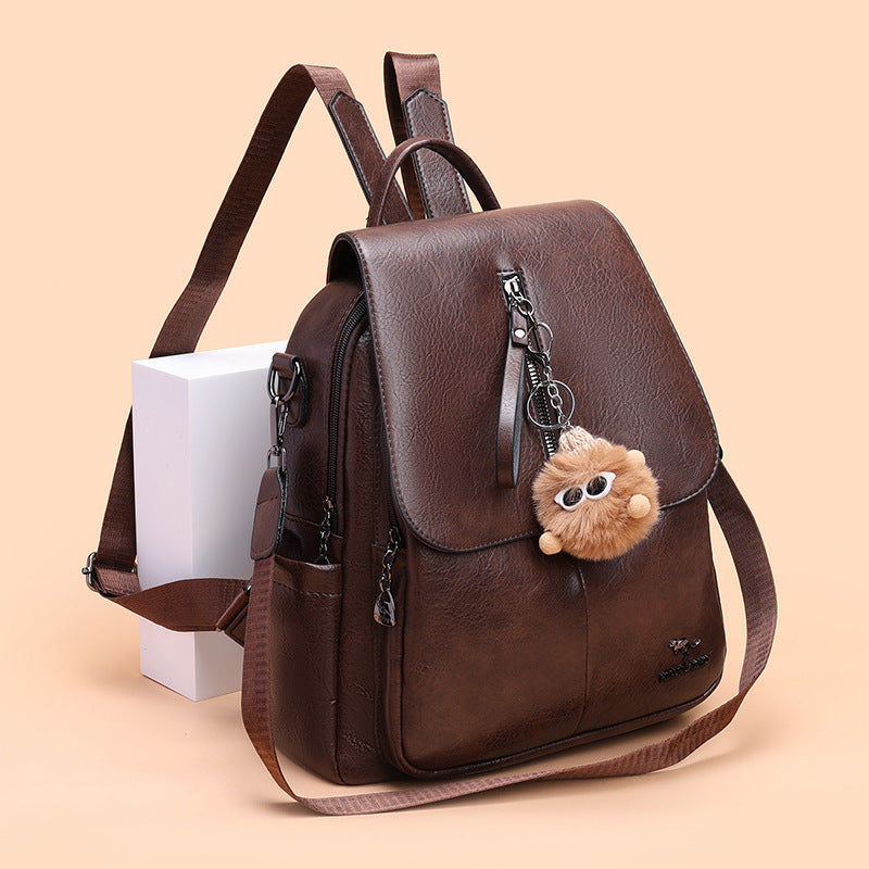 Stylischer Multifunktions-Leder-Rucksack Brehn