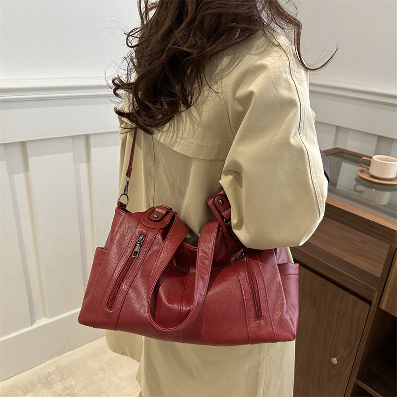 Funktionale Leder Schultertasche