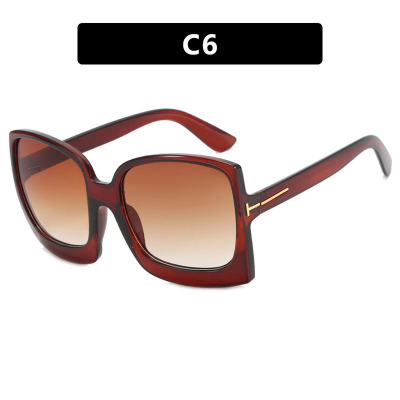 Damen oversized Sonnenbrille im modernen quadratischen Design mit verspiegelten Gläsern Brehn