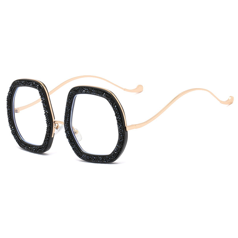 Damen extravagante Sonnenbrille mit funkelndem Rahmen Brehn
