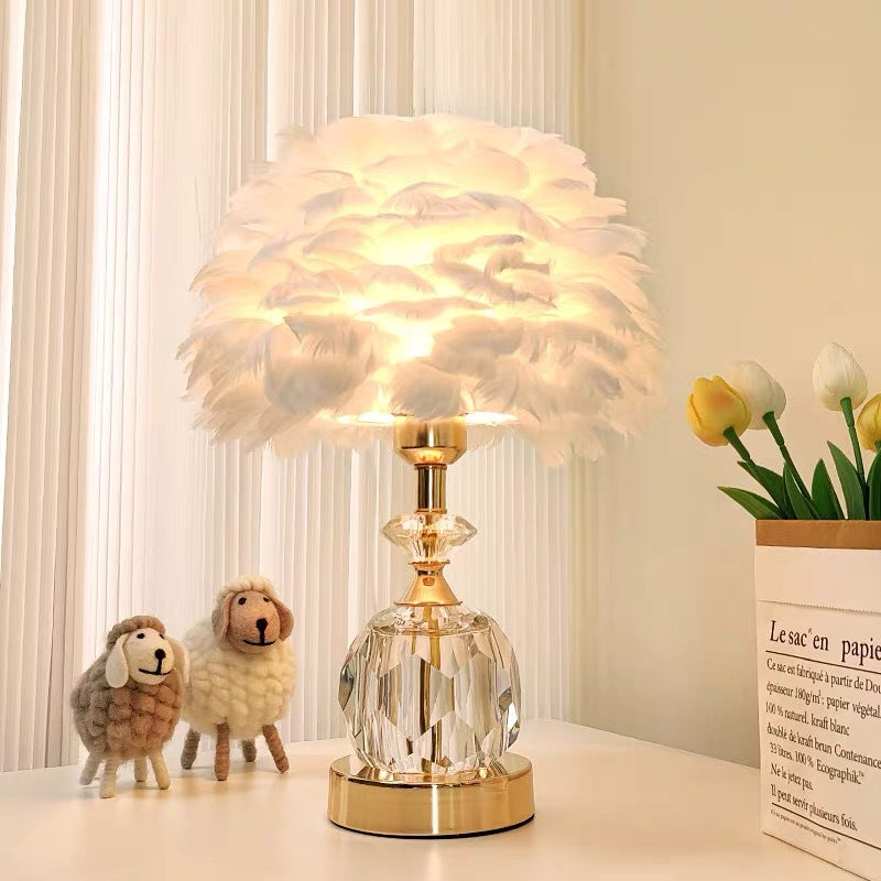 Federbetonte Tischlampe