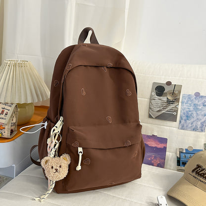 Vielseitiger lässiger Rucksack mit lustigem Charakteranhänger Brehn