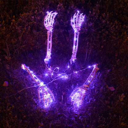 Dekorative Skelett-Hand-Lichterkette Brehn