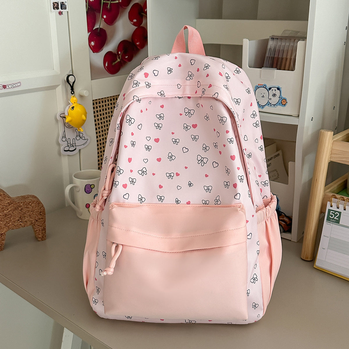 Stylischer Herz-gedruckter Rucksack Brehn