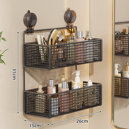Saug-Montage Vertikales Mesh Kosmetik- & Toiletten-Organizer