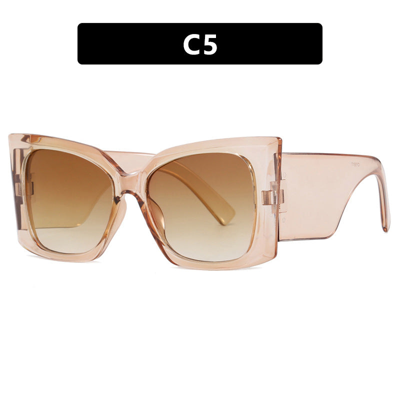 Damen oversized Sonnenbrille mit stylishem Katzenaugen-Rahmen Brehn
