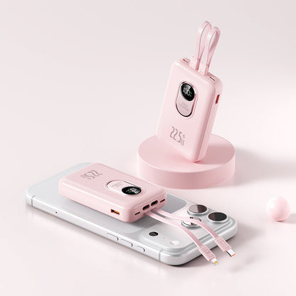 Powerbank mit Schnellladefunktion und Integriertem Kabelsystem Brehn