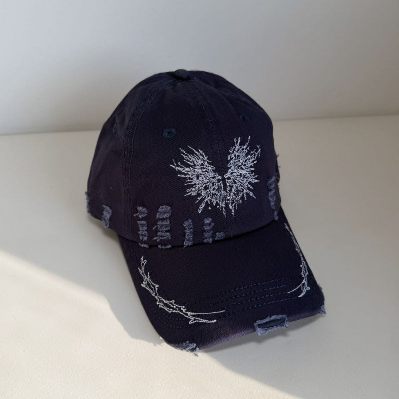 Damen Distressed Graphic Snapback Cap Brehn