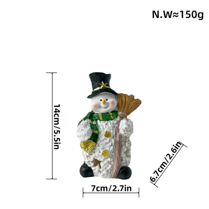 Dekorative Schneemann Skulptur Brehn