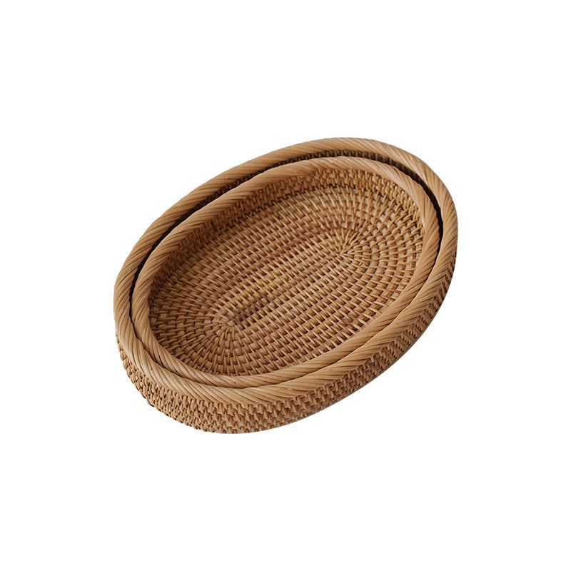 Damen ovaler Dekorationskorb aus geflochtenem Naturmaterial Brehn
