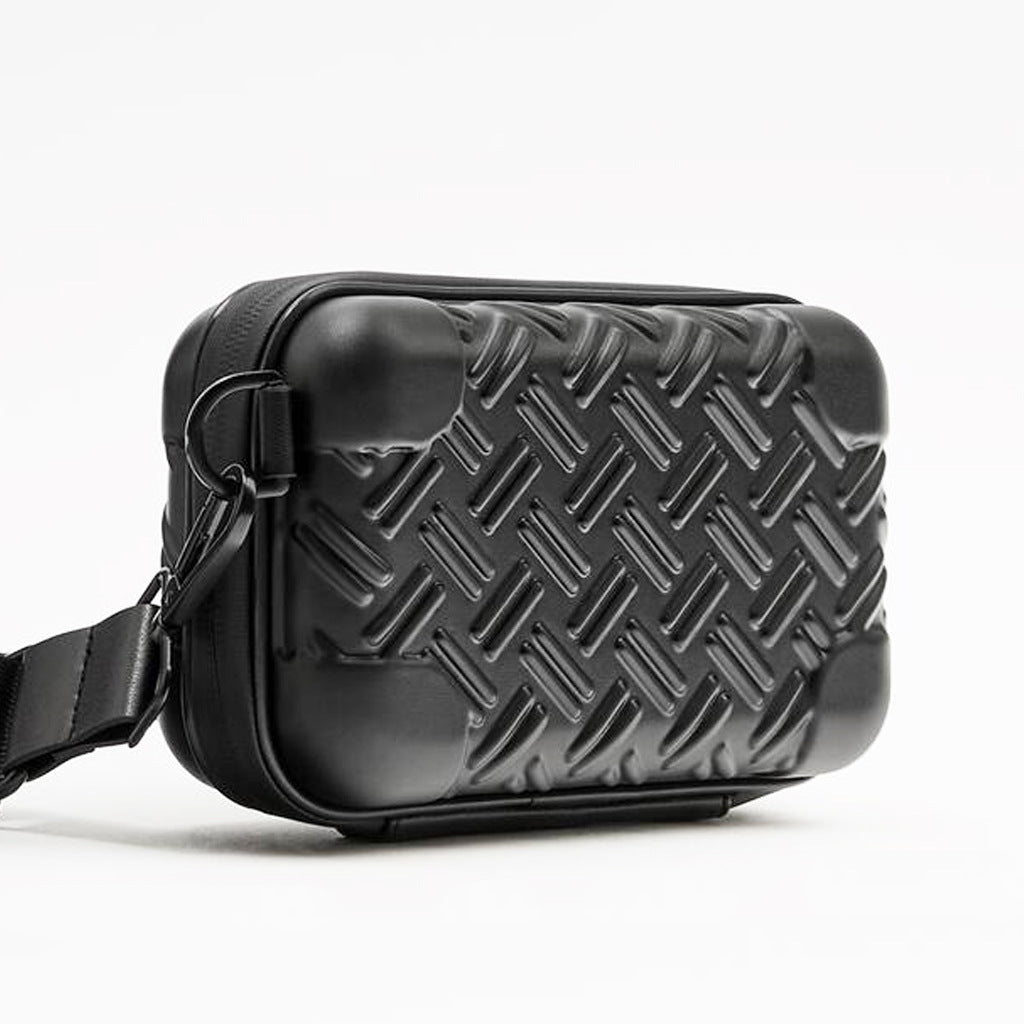 Unisex Texturiertes Hartschalen-Crossbody-Umhängetasche Brehn