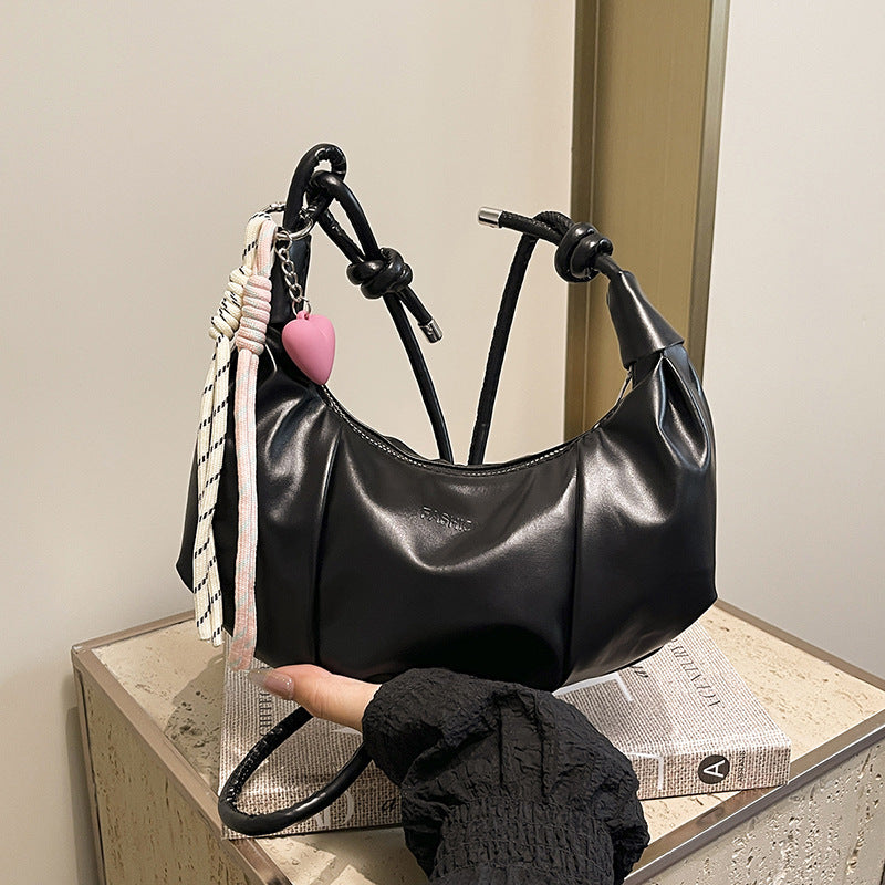 Stylische Leder Hobo-Handtasche Brehn