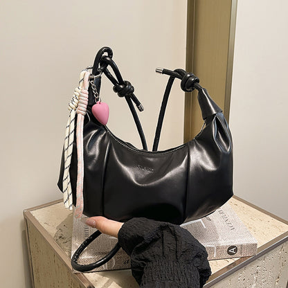 Stylische Leder Hobo-Handtasche Brehn