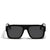 Damen Square-Sonnenbrille mit modischem transparentem Rahmen Brehn