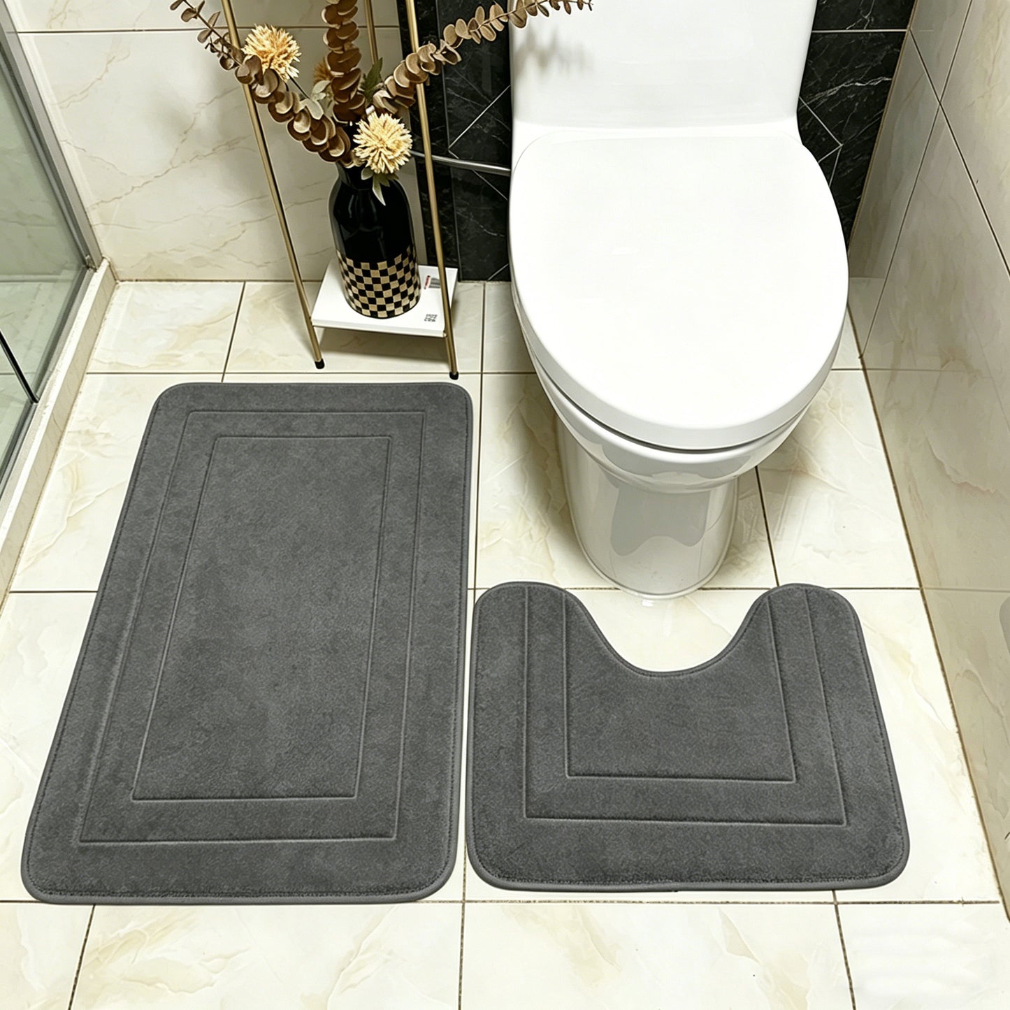 Luxuriöses weiches Badeteppich-Set Brehn