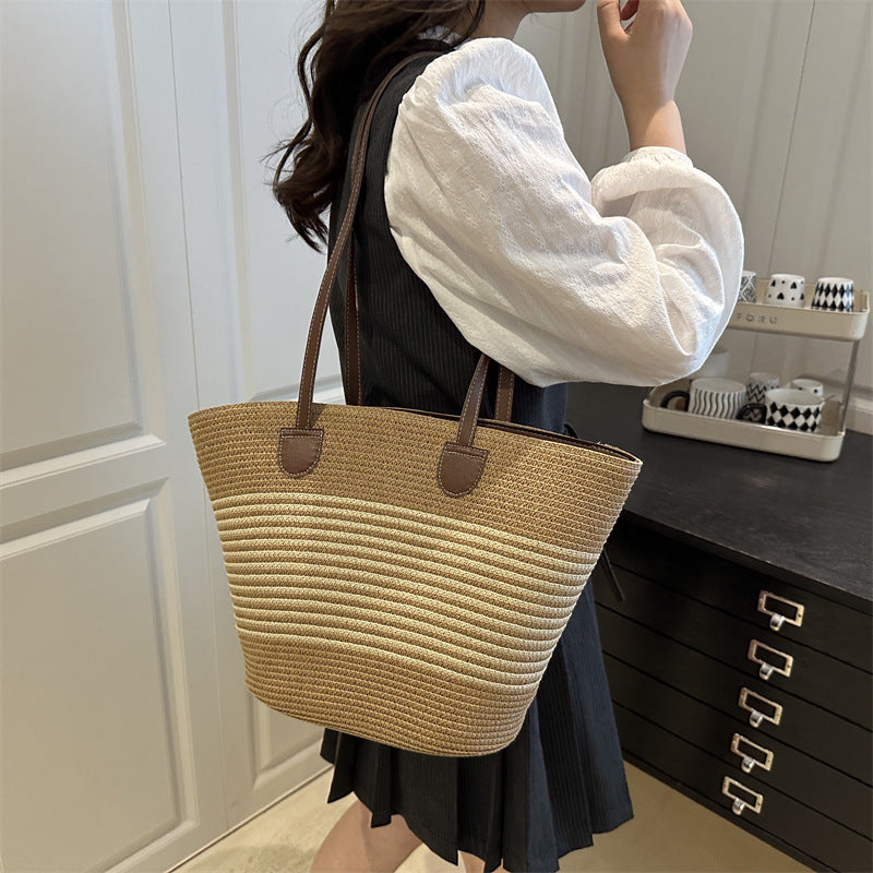 Stilvolle Strohtasche Strandtasche Brehn