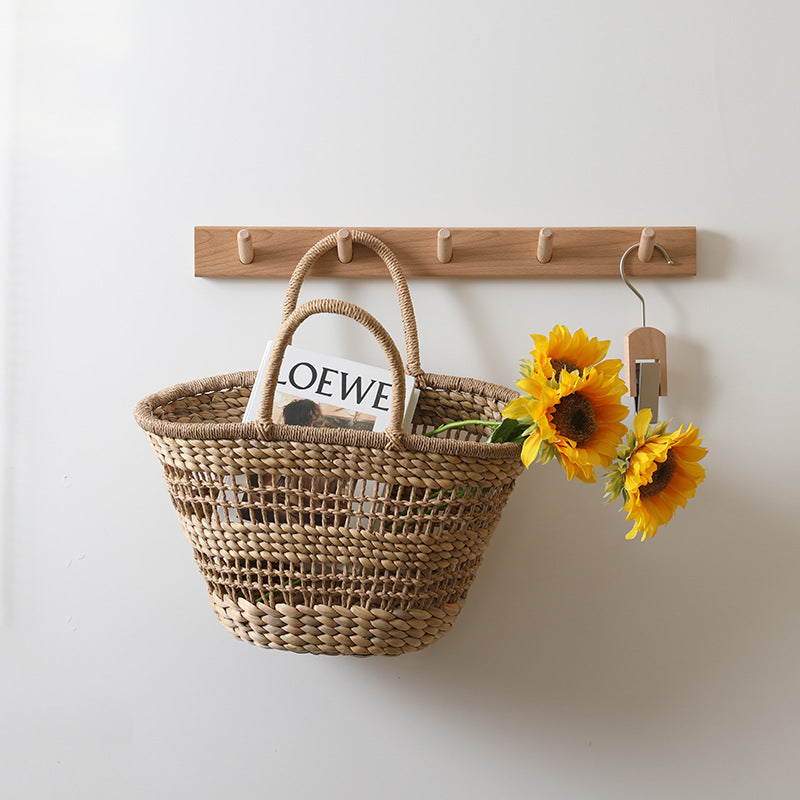 Handgefertigte Rattan-Tasche mit Einem Abnehmbaren Futtereinsatz Brehn