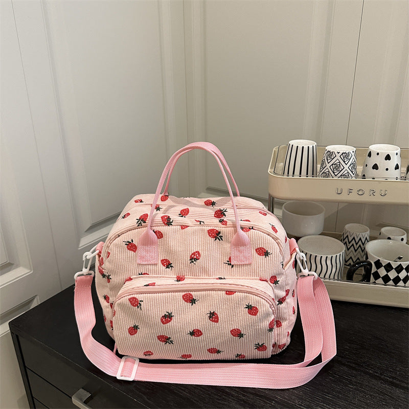 WoPlayful Erdbeer Druck Crossbody Tasche Brehn