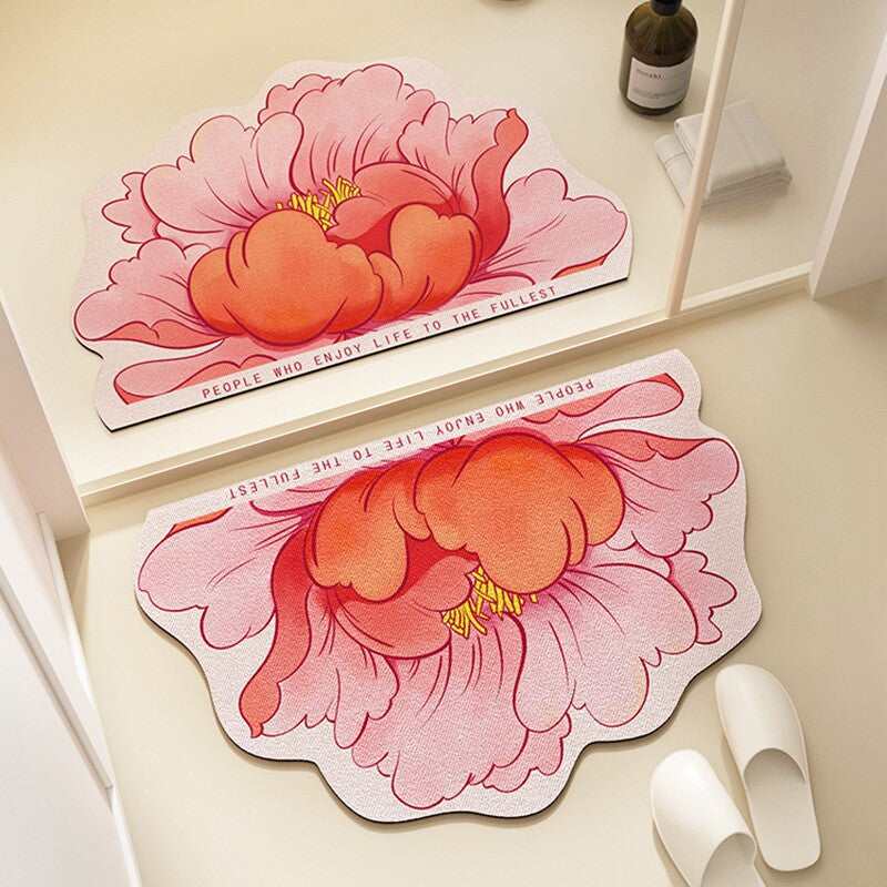 Floral Pattern Badmatte Brehn
