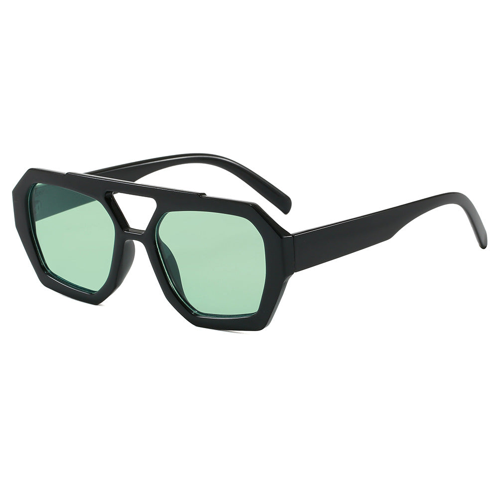 Damen geometrische Sonnenbrille im extravaganten Design Brehn