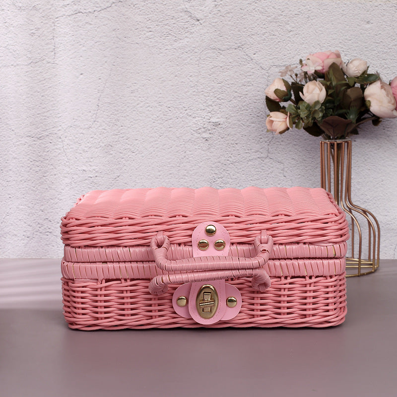 Vintage-inspirierte gewebte Aufbewahrungsbox Brehn
