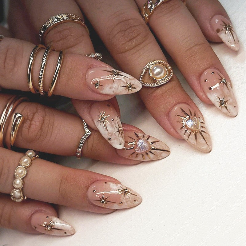 Dekoratives Press-On Nagelkunst Set Brehn