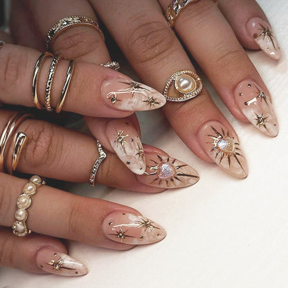 Dekoratives Press-On Nagelkunst Set Brehn