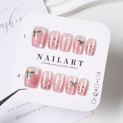 Süßes Künstlerisches Press-On Nagelset Brehn