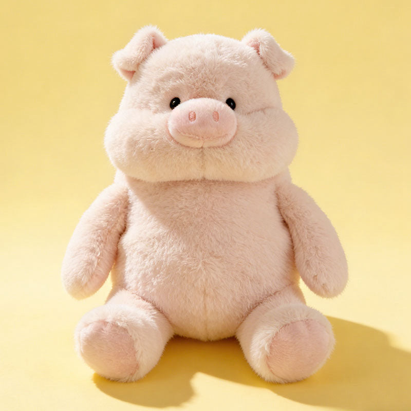 Pummelige Schwein Plüsch Kuscheltier mit gewichtetem Bohnenkern und ultra-weichem Kunstpelz Brehn