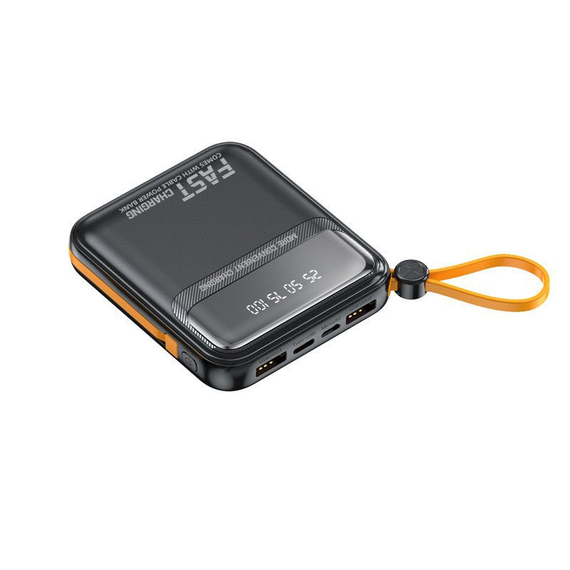 Kompakte Powerbank mit Integriertem Kabelmanagement und Digitaler Ladestandsanzeige Brehn