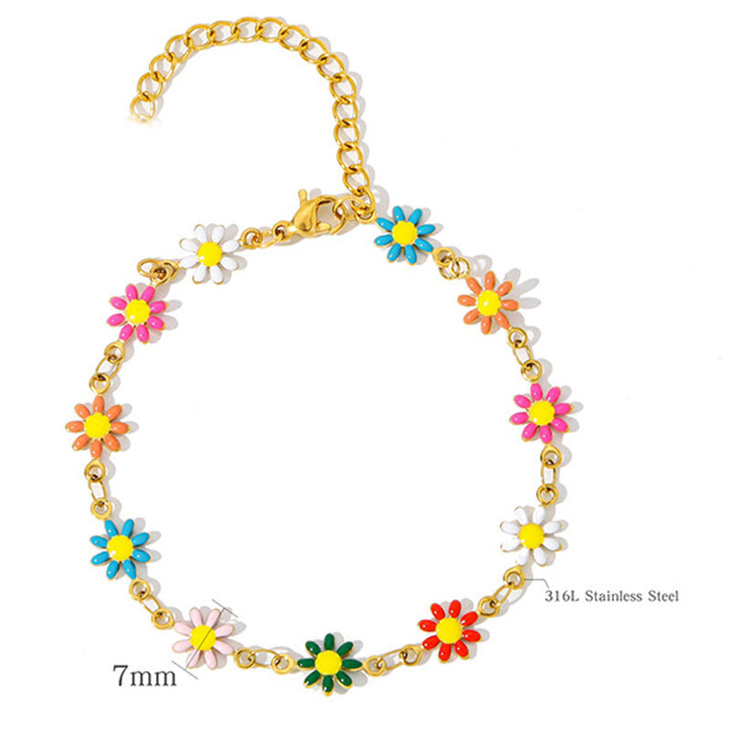 Flower Charm Armband Brehn