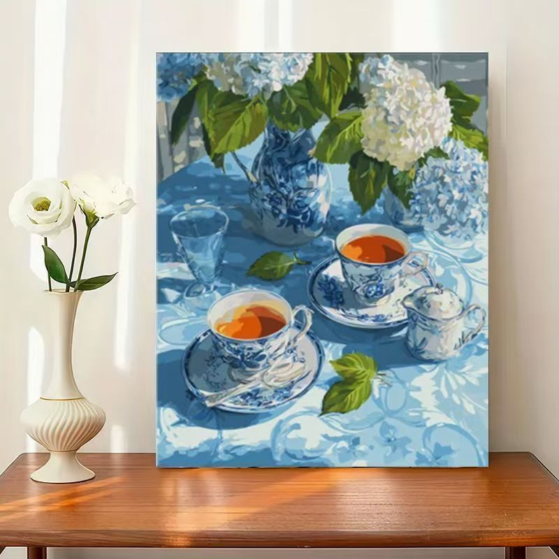 Florale Teezeit Wandkunst Brehn