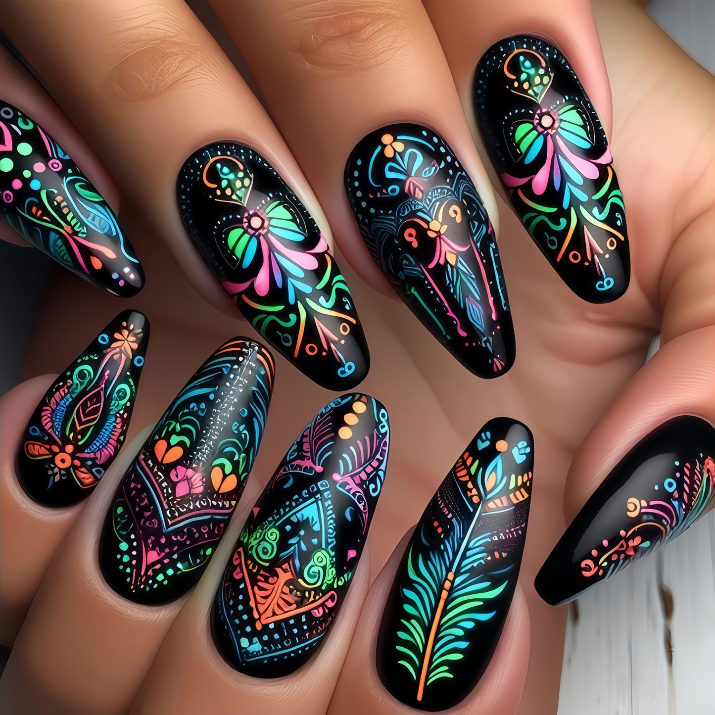 Kunstnagelset mit Elegantem Glitzer-Design Brehn
