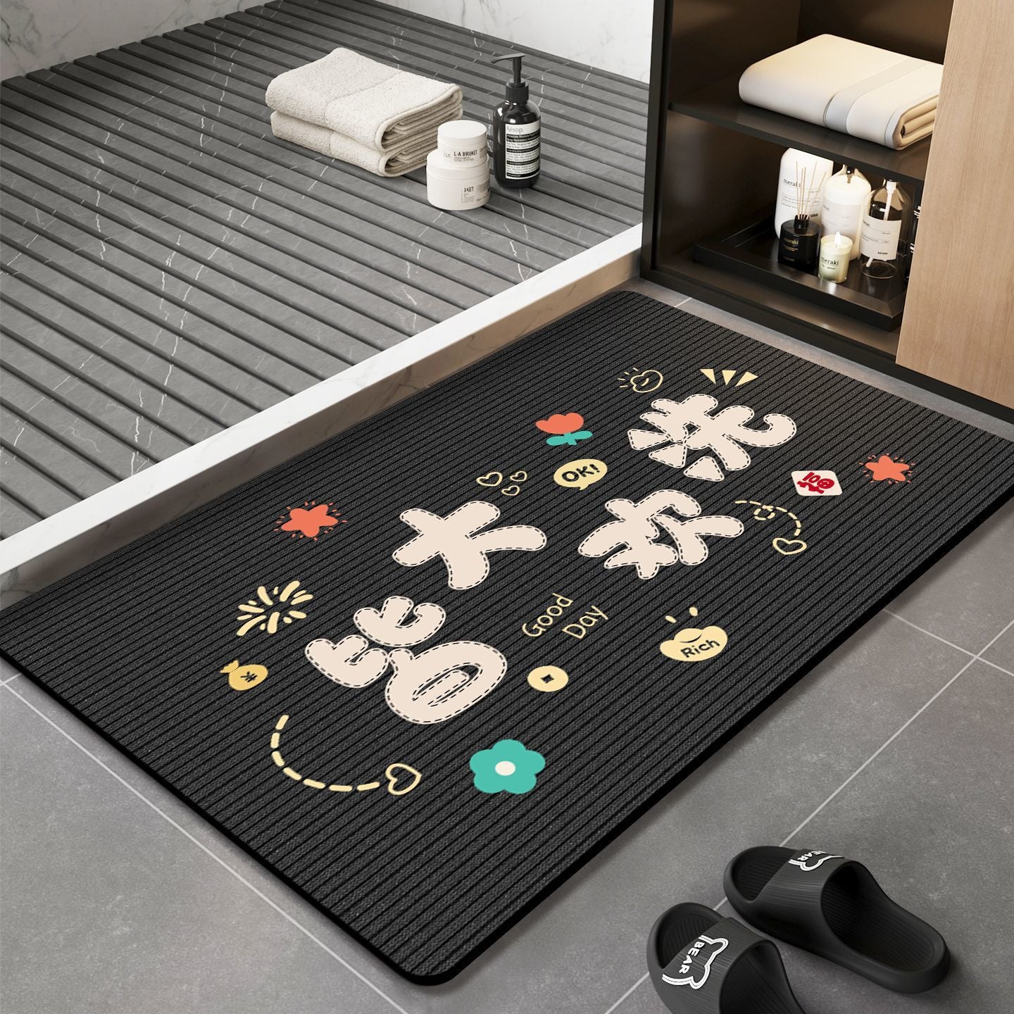 Inspirierender Badezimmerteppich