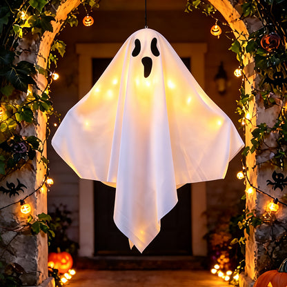 Dekorative Halloween Geistfigur mit LED-Beleuchtung