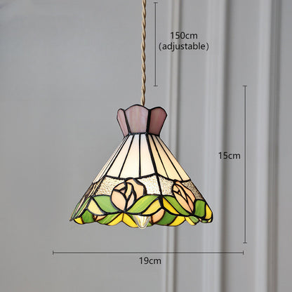 Verstellbare Vintage-Glas-Hängeleuchte