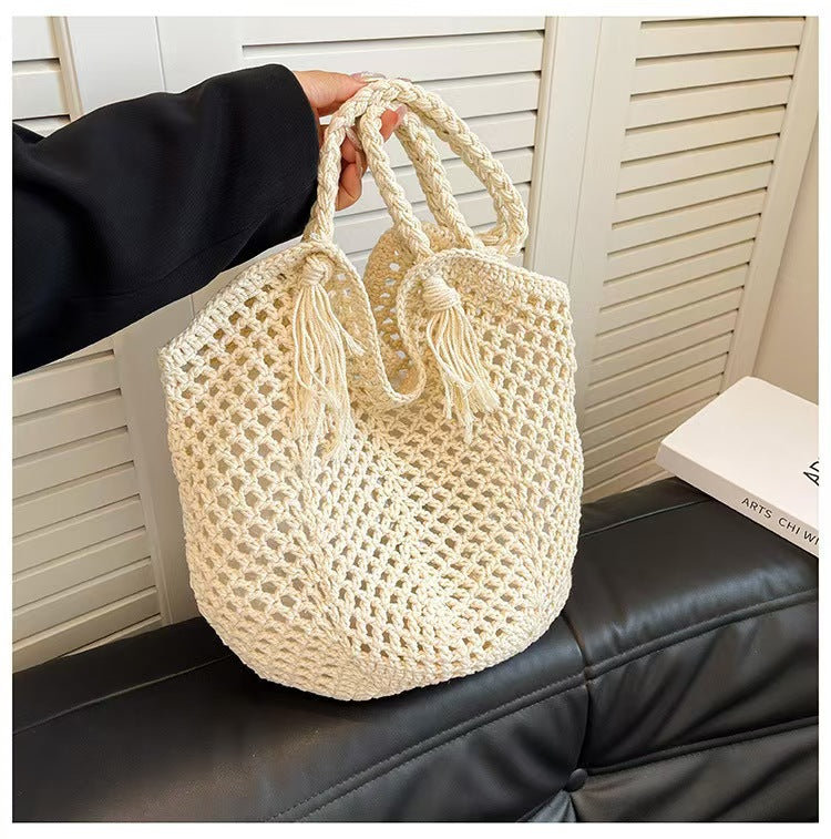 Handtasche mit Moderne Makramee-Struktur Brehn
