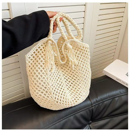 Handtasche mit Moderne Makramee-Struktur Brehn