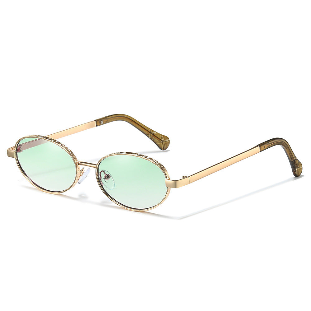 Sleek Oval Frame Sonnenbrille Brehn