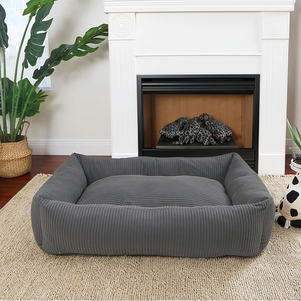 Deluxe gerippte Hundebett