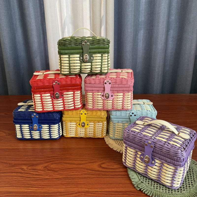 Vintage Picknick Aufbewahrungskorb Brehn