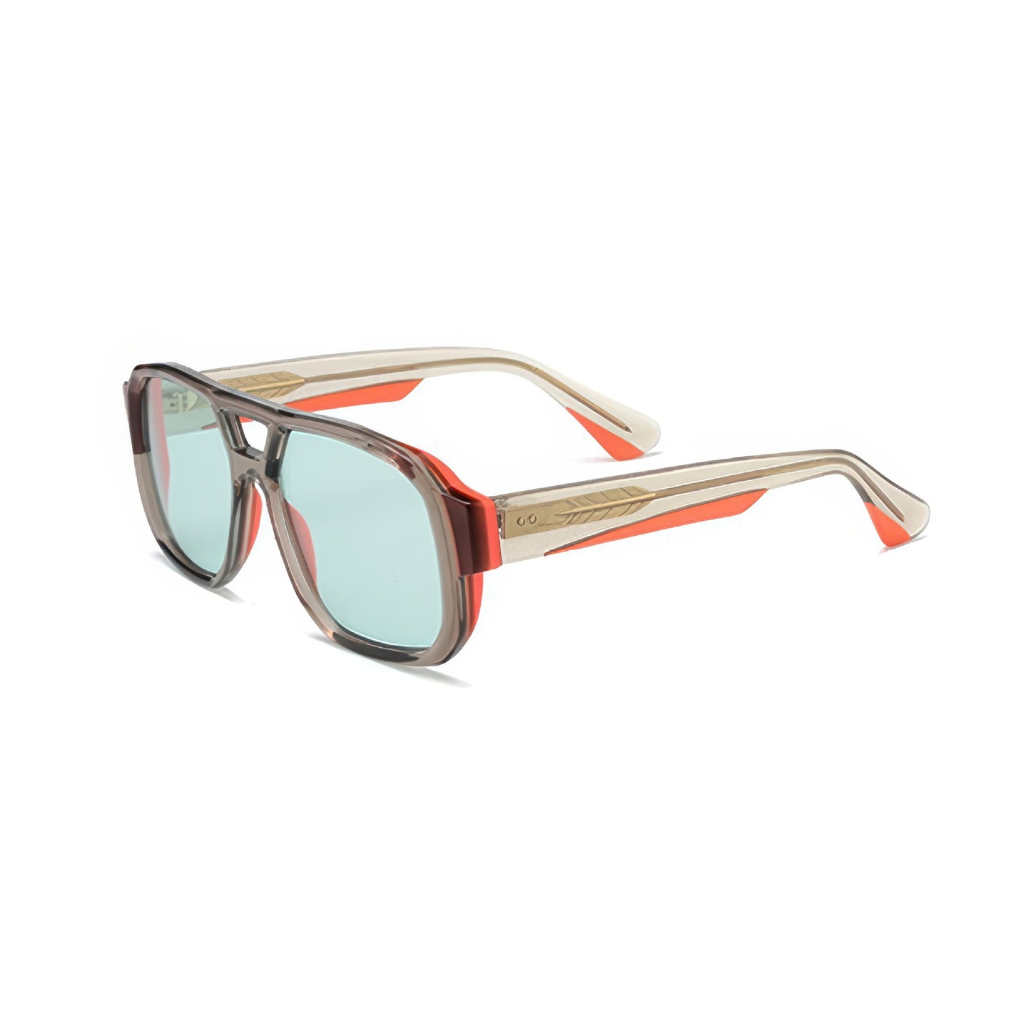 Damen Sonnenbrille im modernen Oversize-Stil mit klarem Rahmen und robusten Gläsern Brehn