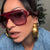 Damen modische Oversized-Sonnenbrille mit sportlichem Design Brehn