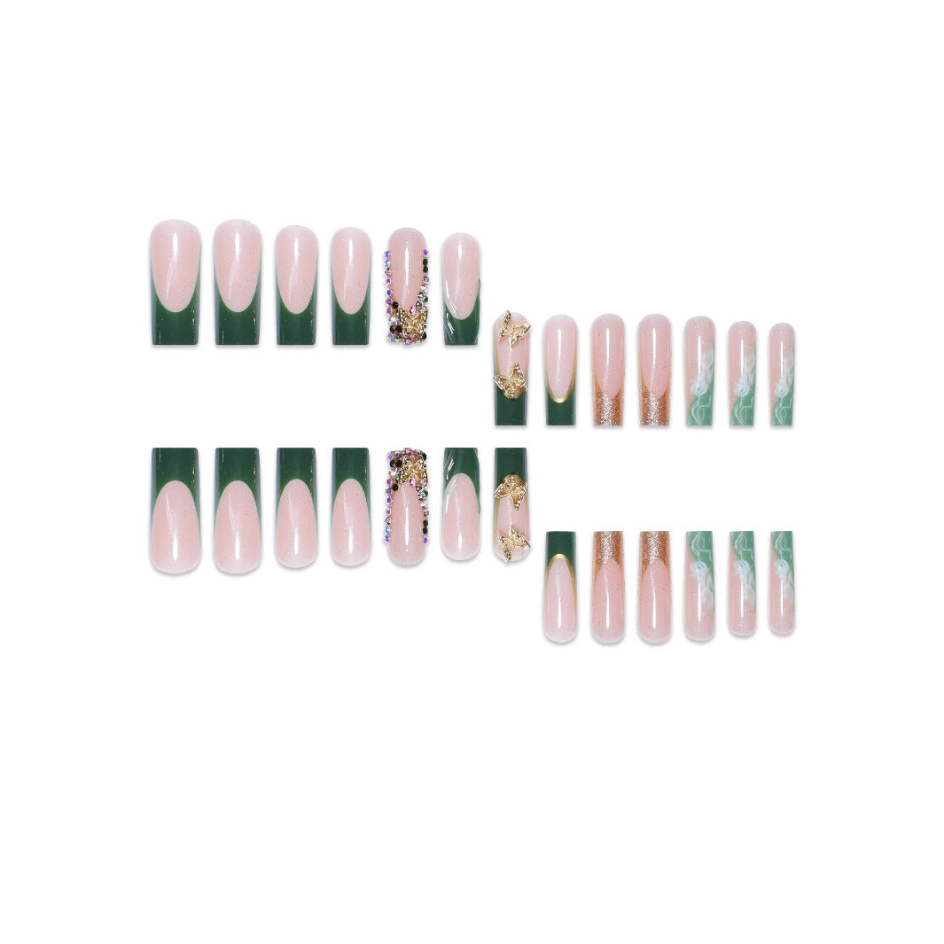 Glamouröse Skulptierte Florale Nagelverlängerungen Brehn