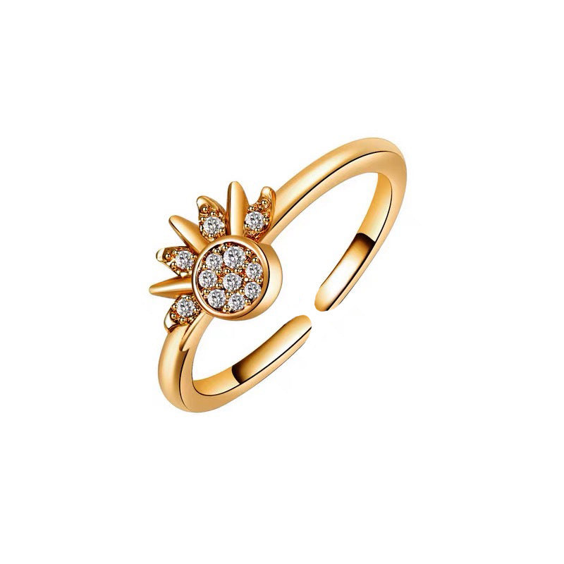 Verstellbarer Ananas Charm Ring Brehn